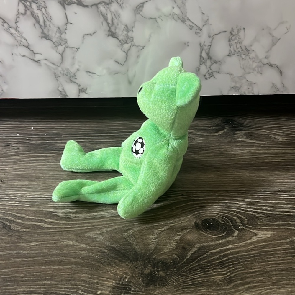 Kicks Green Bear Beanie Stuffed Animal - Picture 2 of 3